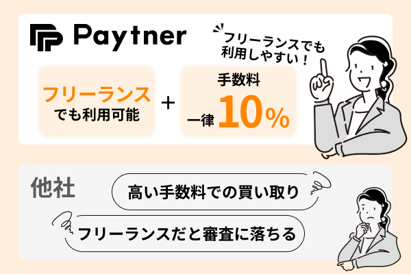 ペイトナーはフリーランスでも使いやすい